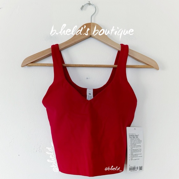 lululemon Lunar New Year Align Tank Top in Dark Red Gold Size 4 Brand New NWT